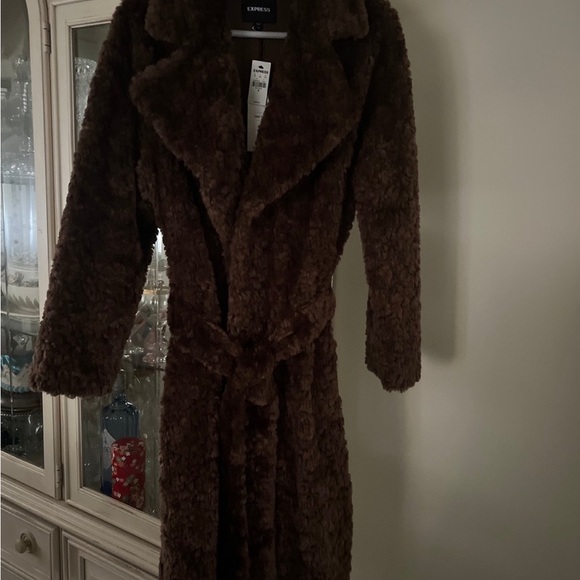 Express Brown Teddy Jackets - Picture 2 of 14